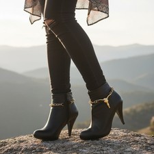 Neuf Femme 2PCS Métal Or