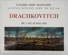[AFFICHE D'ART] Albert DRACHKOVITCH: Paysage d'hiver #Paris, 1990