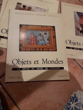 catalogue objets et mondes la revue musée de l'homme années 60 cinq tomes