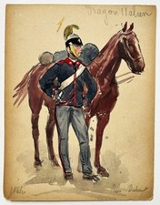 Pierre DUBAUT (1886 - 1968) - [Militaire et son cheval].