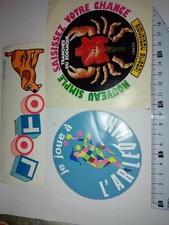 Lot de 3 Autocollants Loterie Nationale Loto