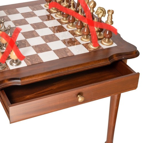 Italfama table échecs bois - table, d'Échecs