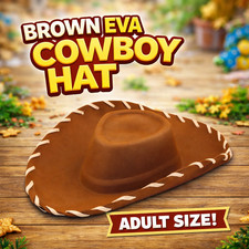 Chapeau De Cowboy Brun Adulte