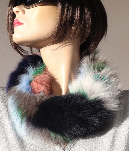Fourrure écharpe renard bleu - renard,