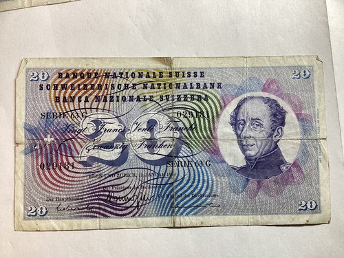Billet francs suisse 1969 - 20,