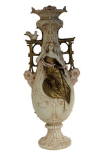 CE01 : Royal Dux Bohème  Art Nouveau N° 1432  Très grand vase : 62 cm  vers 1900