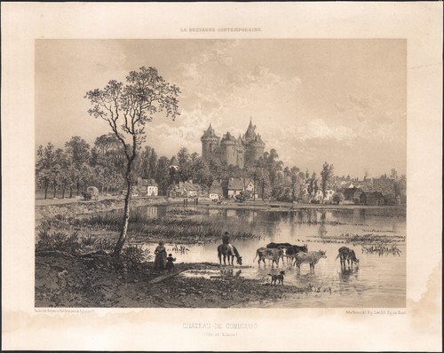1865 lithographie aquarellée - 1865,
