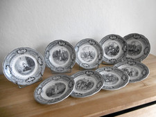 NEUF ASSIETTES FAIENCE GIEN