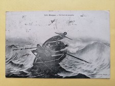 cpa 76 - DIEPPE en 1919 Bateau Pilote UN JOUR de TEMPETE Les pauvres Pêcheur