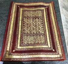 grande liseuse couvre livre en cuir souple marron  décor géométrique  22 carats
