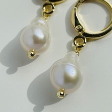 boucles d'oreilles pl or perle