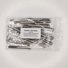 SUZUKI T 350 REBEL 1969-1972 Kit n°3 vis BTR inox carters moteur T350