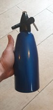 SYPHON EAU DE SELTZ VINTAGE BLEU EN ALUMINIUM DECO BISTROT UTILISABLE