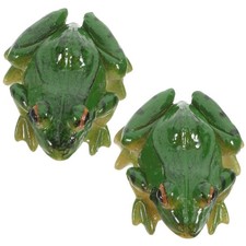 2 Pcs Sculpture De Grenouille