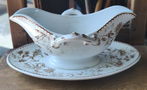 Saucière terre fer décor - de,