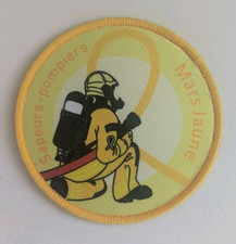 Écusson auto-aggripant, Sapeurs-Pompiers, Mars Jaune