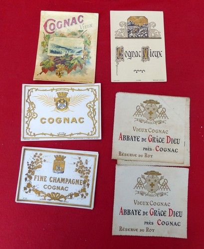 Cognac lot etiquettes - 17,