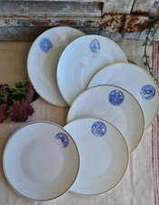 RARE 6 ANCIENNES ASSIETTES LIMOGES HAVILAND COLLECTION PFIZER CLIN CH FIELD