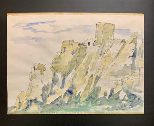 Tableau ancien aquarelle