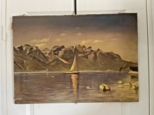 Painting oil canvas landscape