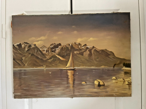 Tableau peinture huile toile - tableau,