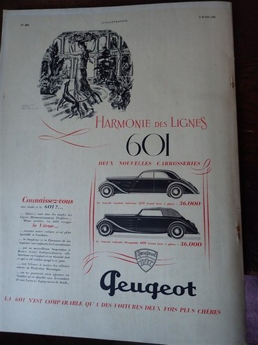 Peugeot 601 harmonie des - peugeot,
