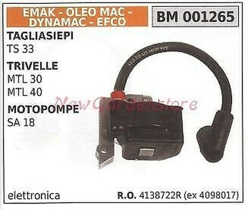 Bobine allumage emak pour - bobine,