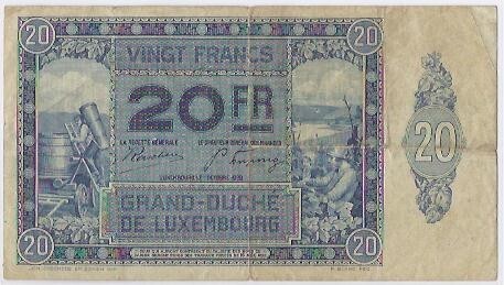 Luxembourg francs - 20,