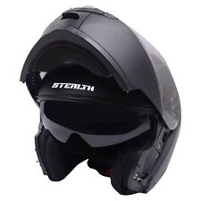 Casque De Moto Flip Up ECE 22.06 Protection Biker Noir Mat