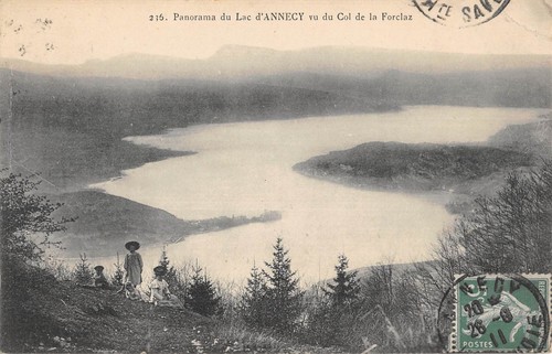 Cpa panorama lac - cpa, 74