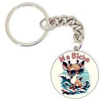 Porte clé badge MA BICHE