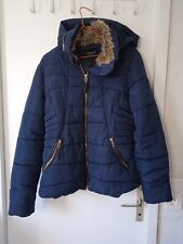 Blouson Doudoune bleu marine Coolcat Woman T XL m. longues dans son jus