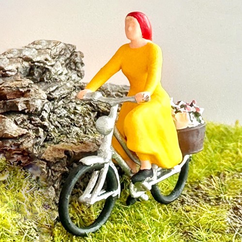 Figurine miniature cycliste - miniature, de