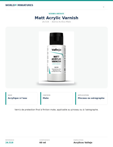 Vallejo 518 vernis - 26,518,