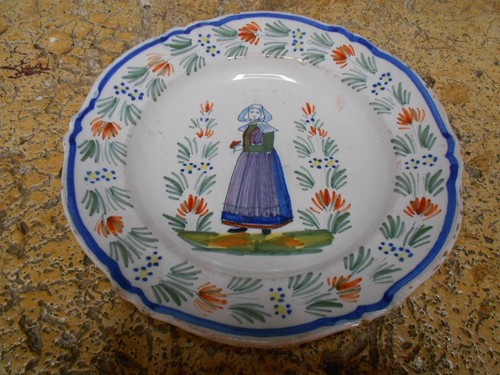 Assiette ancienne faience - , "