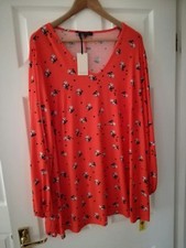 Haut tunique orange vif -