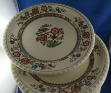 6 anciennes assiettes creuses villeroy et boch nanking faience oiseau