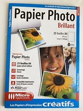 Papier Photo brillant A4 180g 19 feuilles 5760 dpi jet d’encre MICRO APPLICATION