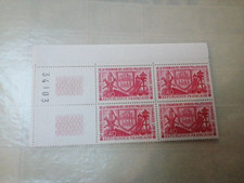 Timbre FRANCE Congrès philatélique 1970 Neuf ** YT1642 BLOC COIN NUMEROTE