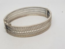 Superbe et ancien bracelet rigide filigrane en argent avec poinçon 17 Grammes