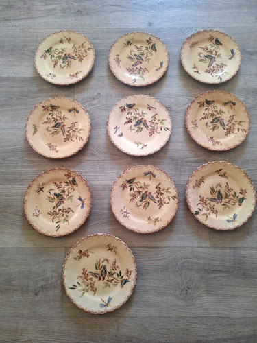 Assiettes barbotine aux - barbotine,