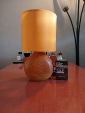 Vintage,  lampe pâte de verre orange des  années 70, état neuf top !