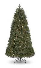 6 pieds pré-éclairé (360 W/globes blancs DEL et globes) sapin noble PE/PVC arbre de Noël