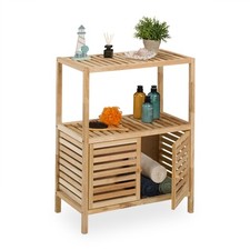 Étagère de bain Armoire en bois Étagère sur pied Étagère de cuisine Noyer