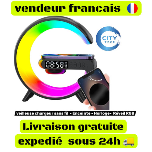 Reveil lampe nuit led - reveil,