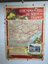 Rare affiche ancienne Chemin