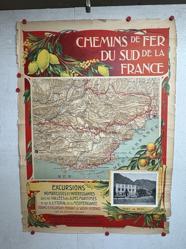 Rare affiche ancienne - , chemin