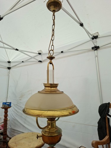 Lustre laiton vintage - , bois