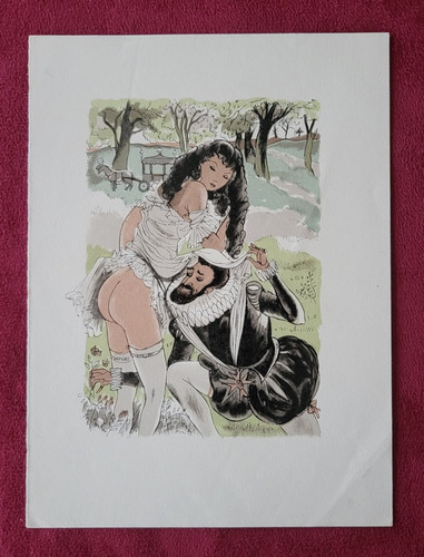 Gravure erotique ancienne - gravure,