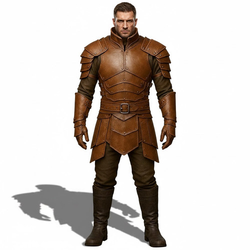 Combinaison armure cuir - d'armure,